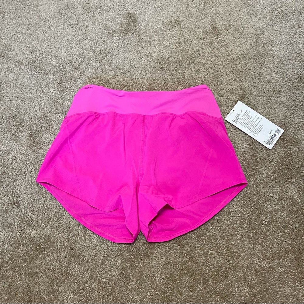Lululemon Pow Pink Essential Run High Rise Shorts